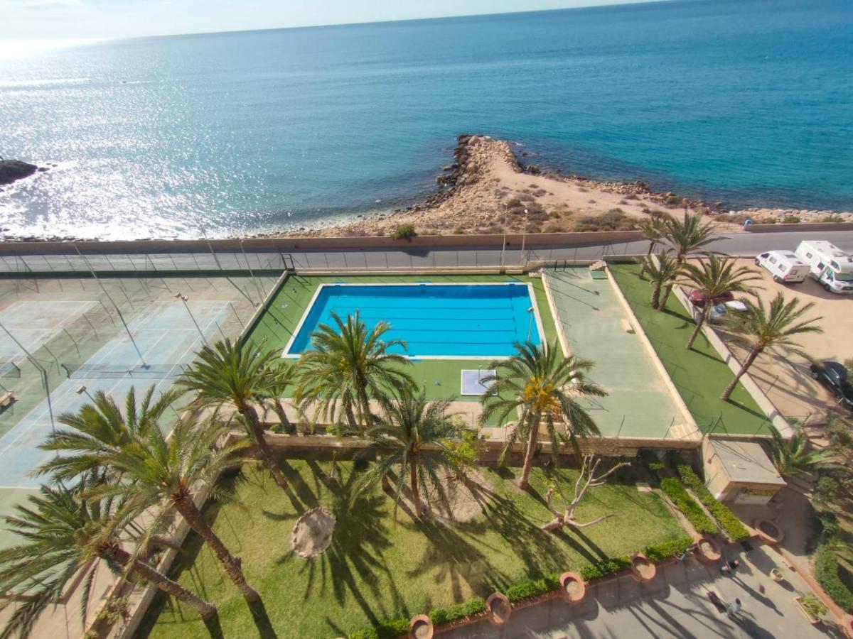 Very Lightful Apartment. Incredible Sea Views. Big Terrace, Swimming Pool. Ac. Very Close To Alicante City Center. Bagian luar foto